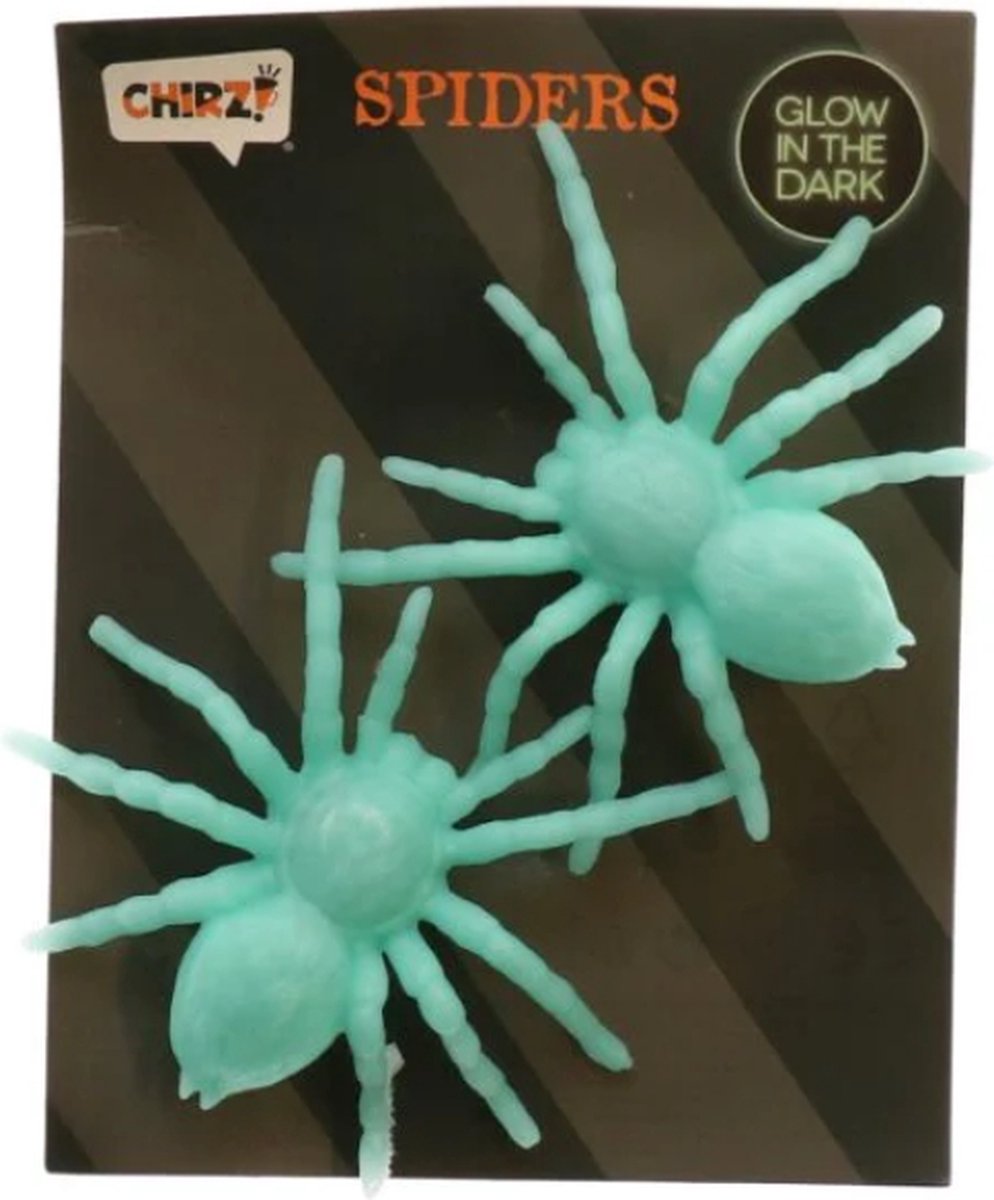 Halloween Spinnen Glow in the Dark | Groot | 2 stuks | Halloween decoratie